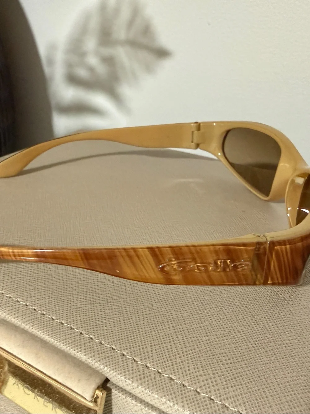 Bolle small face Amber Tinted Slim Oval Sunglasses - Picture 3 of 10